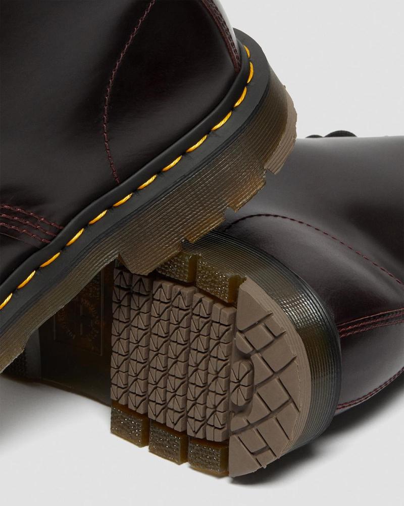 Dr Martens 1460 Slip Resistant Atlas Lær Arbeidsstøvler Dame Burgunder | Norge 402QMA